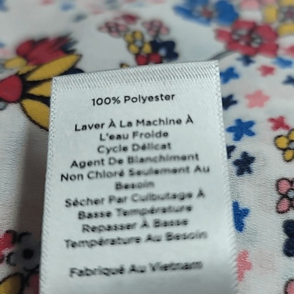 Talbots Meadow Floral Tie Neck Blouse - Picture 12 of 12